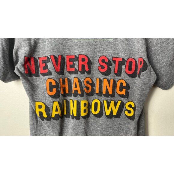 AVIATOR NATION NEVER STOP CHASING RAINBOWS CROPPED T-SHIRT XS - Picture 4 of 5